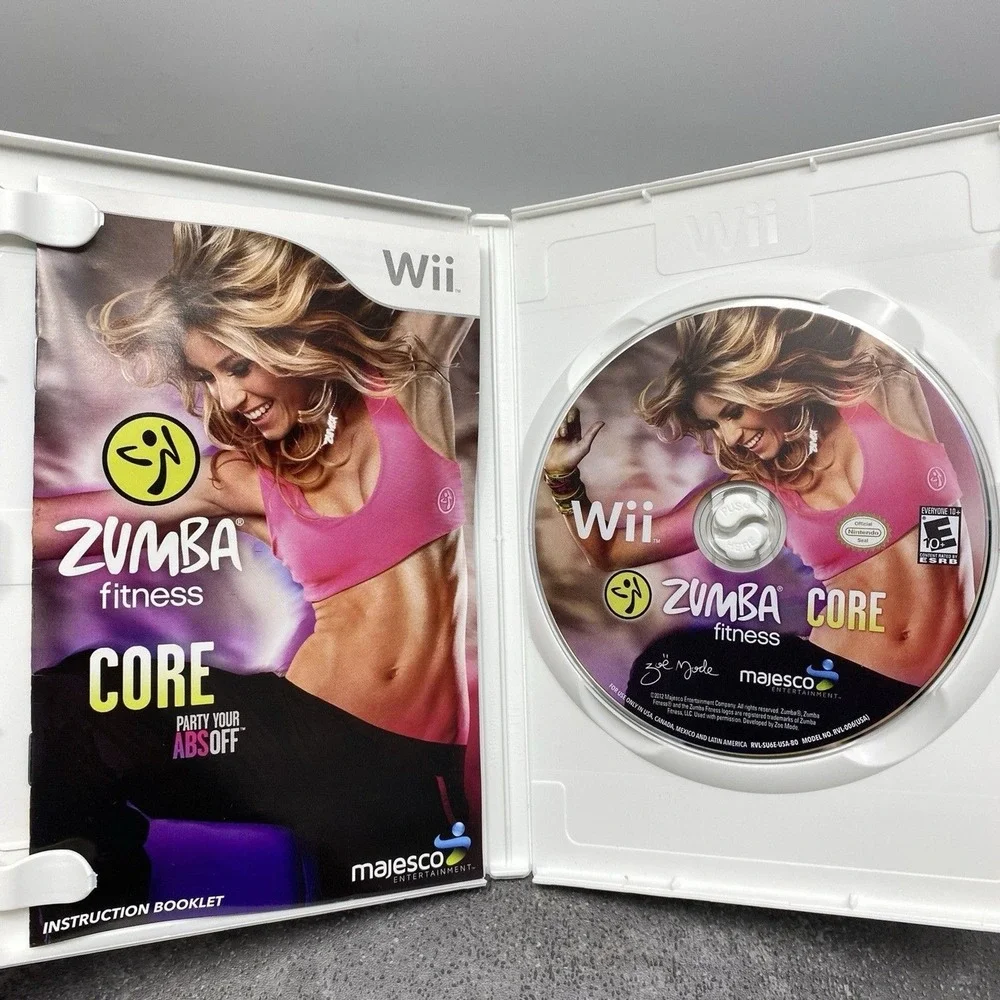 Nintendo Wii‎ Fit and Fit Plus Zumba Fitness Core Bundle Working
